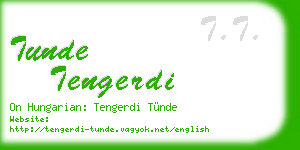 tunde tengerdi business card